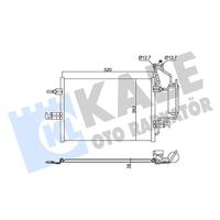 KLİMA RADYATÖRÜ OPEL MERIVA A MPV 1.6 1.4 16V 1.7 DTI 1.8 03-10 KURUTUCU İLE BRAZING AL-AL 520x363x16