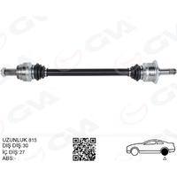 KOMPLE AKS ARKA SAĞ BMW N20 F10 F12 F13 F06 814MM DİŞ 30 DİFERANSİYEL DİŞ 27