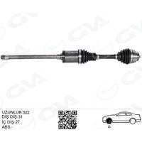 KOMPLE AKS ÖN SAĞ BMW X1 E84 09 15 822MM DİŞ 31 DİFERANSİYEL DİŞ 27