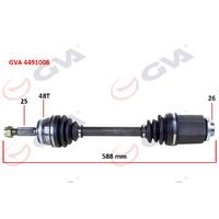 KOMPLE AKS SAĞ HYUNDAI ACCENT ERA 1.5L D4FA CRDi 06-10 ABS li 25x26 - ABS 48 diş komple boy 588mm
