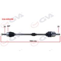 KOMPLE AKS SAĞ HYUNDAI ELANTRA 1.6L G4ED Benzinli 16v Otomatik vites 01-06 ABS li 25x25 - ABS 44 diş komple boy 934mm