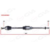 KOMPLE AKS SAĞ MİLLİ DOBLO 1.3 MULTIJET 10 967mm