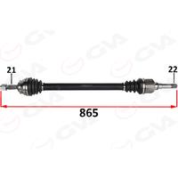 KOMPLE AKS SAG ON PSA 2008 I 1.2 M-T 05- CITROEN C3 III 1.2 M-T 16- C4 CACTUS 1.2 M-T 14-