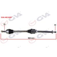 KOMPLE AKS SAĞ RENAULT FLUENCE 09- MEGANE IV 1.5 DCİ 6 VİTES AUTO. 984mm