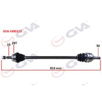 KOMPLE AKS SAĞ VECTRA B 1.6İ-1.8İ-2.0İ 95-03 ABS Lİ 29 DİŞ 959mm