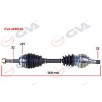 KOMPLE AKS SOL CORSA B 1.2i 16V 93-00 ABS Lİ 569mm 29DİŞ