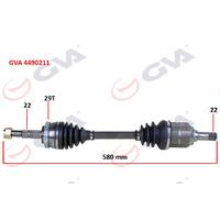 KOMPLE AKS SOL CORSA C-COMBO 1.2-1.4 16V 1.3 CDTI-1.7DTI 00-06 29 DİŞ ABS Lİ 580mm