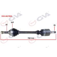 KOMPLE AKS SOL DUCATO-BOXER-JUMPER 2.5 D 94-02 18Q ABS Lİ 54DİŞ 762mm