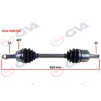 KOMPLE AKS SOL HYUNDAI ACCENT ADMIRE 1.5L D3EA CRDI 3 silindir 02-05 ABS li 25x25 - ABS 44 diş komple boy 620mm