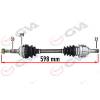 KOMPLE AKS SOL OPEL VECTRA B 1.6 99-02 MAKYAJLI KASA ABS Lİ 29DİŞ 598mm