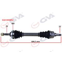 KOMPLE AKS SOL PEUGEOT 206 1.6i 98-06 TU5 ABS Lİ 48 DİŞ 604mm