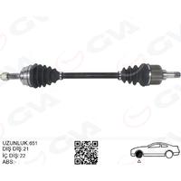 KOMPLE AKS SOL PEUGEOT P208 12&gt;19 CITROEN C3 16&gt; 1.0-1.2-1.4-1.6 VTI 1.4 HDI-1.6 BlueHDI 21x22x665