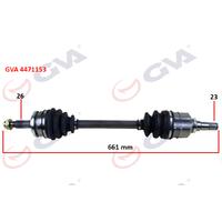 KOMPLE AKS SOL TOYOTA AURIS. COROLLA 1.33L 1NR-FE NRE150 6 vites 10-> 1.6L 1ZR-FE ZRE151 benzinli 07-11 26x23 komple boy 661mm