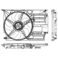 KOMPLE FAN 400 W 12 V PREMIUM LINE BMW F45 F46 F48 F39 MINI F54 F55 F56 F57 F60