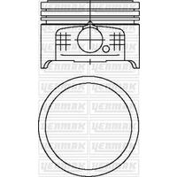 MOTOR PİSTON SEGMAN STD 75mm P106-P206-P306-PARTNER-BERLINGO 1.4 8V TU3JP-Euro4 BOY:50mm TEPE