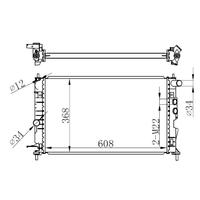 MOTOR SU RADYATÖR VECTRA B AC KLİMASIZ MEK BRAZİNG 608x358x26