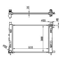 MOTOR SU RADYATÖRÜ CAPTUR I 12 CLIO IV 12 DOKKER 12 SYMBOL III 14 SANDERO II 12 0.9 TCE 1.2 TCE 1.5 DCI 1.6 506x414x18 MEKANİK
