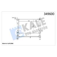 MOTOR SU RADYATÖRÜ FIESTA V FUSION 01 08 1.25 1.4 16V 1.6 16V MAZDA II 1.4 16V 1.6 16V 02 OLCU 500 358 16