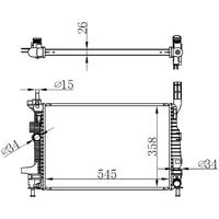 MOTOR SU RADYATORU FOCUS III 1.5TDCI 1.6TDCI 95PS 115PS 12 YENI CONNECT 14 1.5TDCI 1.6 TDCI OLCU 545 358 26