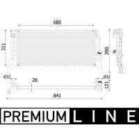 MOTOR SU RADYATÖRÜ PREMIUM LINE BMW F40 F45 F46 F48 F39 MINI F60 F54 F57