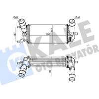 NTERCOOLER BRAZİNG TURBO RADYATORU FORD ECOSPORT 18 > FIESTA VII 17 > 1.0 ECOBOOST AT BRAZING 300X147X80