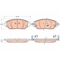 ÖN BALATA CHEVROLET AVEO SEDAN 1.2-1.4-1.6-1.3D 11 > AVEO HB 1.2-1.2 LPG-1.4-1.6-1.3 11 > 14 JANT