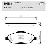 ÖN BALATA P308 1.4 1.6 HDİ 2.0 HDİ 07> P308 SW 07> P308 CC 1.6 HDİ 09> P3008 13> 1.6 HDI-VTI
