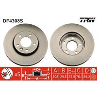 ÖN FREN AYNASI ADET TRANSPORTER T5 03 MULTIVAN 03 TOUAREG 02 CRAFTER 06 308x29.5x5DLxHAVALI xxx