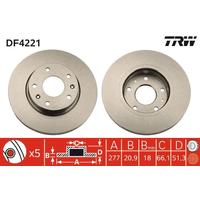 ÖN FREN AYNASI FREELANDER 2.0 TD4-1.8 16V-2.5 V6 1998-2006 277x20.9x5DLxHAVALI