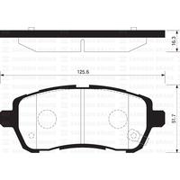 ÖN FREN BALATA DAIHATSU MATERIA 1.3L 1.5L K3-VE 3SZ-VE M401 M412 06- / SIRION 1.0L 1.3L M300 M301 0 6- / SUZUKI SWIFT 1.2L K12B AZG412 12-