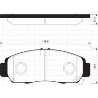 ÖN FREN BALATA HONDA CIVIC 1.6L R16A2 VTEC sedan FB7 12-15 - telli tip balata