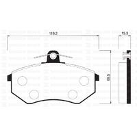 ÖN FREN BALATA İNCE VW GOLF II III / POLO CLASSIC 95-> / PASSAT 88-97 / CADDY 95-04 / SEAT CORDOBA / IBIZA GDB1048-GDB1044