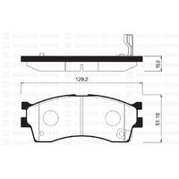 ÖN FREN BALATA KIA RIO 1.3L 1.5L 02-04 / CARENS 1.5L 1.6L 00-02 / SHUMA 1.5L 1.6L HB 01-04 / CLARUS 1.6L 00-