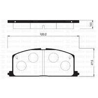 ÖN FREN BALATA TOYOTA COROLLA 1.6L 4A-F AE92 88-91 / COROLLA 1.3L 2E EE90. EE100 88-98 / STARLET 1.3 L 4E-FE EP91 96-98