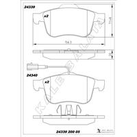 ÖN FREN BALATASI ALFA ROMEO 159 05 11 BRERA 06 SPIDER 06 1.8MPİ 1.9JTS 1.9JTDM 2.2JTS FİŞLİ