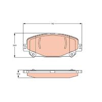 ÖN FREN BALATASI GRAND SCENIC IV 15 MEGANE IV 15 TALISMAN 15 CAPTUR II E-TECH 20 19x142x159