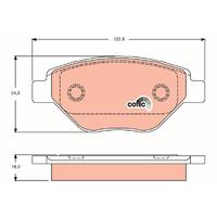 ÖN FREN BALATASI MEGANE II 02 08 1.4 54x122x18