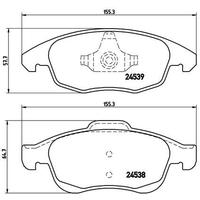 ÖN FREN BALATASI PEUGEOT PARTNER 08&gt;11 P5008 09&gt;17 CITROEN BERLINGO 08&gt; C4 PICASSO 06&gt;15 DS4 11&gt;18 D S5 15&gt;18 283mm