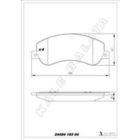 ÖN FREN BALATASI TRANSIT V348 06 14 A.CEKER 11 / VW AMAROK 2.0TDI 10 FİŞSSİZ