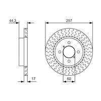 ÖN FREN DİSKİ HAVA KANALLI CHERY KIMO 1.3L SQR473F 08-14 - 257 ÇAP X 4 BİJON Adet disk fiyatıdır