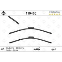 ÖN SİLECEK SÜPÜRGESİ TAKIM VIVARO C-ZAFIRA LIFE 19> EXPERT-TRAVELLER-JUMPY-SPACETOURER-PROACE 16> FLAT BLADE VM904 X2 650 500 MM