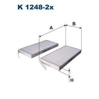 POLEN FİLTRESİ 2 PARÇA MASTER III 10 MASTER IV 19 KANGOO II 08 K1248-2X