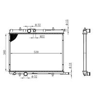 RADYATÖR 307 00 C4 04 1.4 16V-1.6 16V-PARTNER-BERLINGO 97 2.0 HDI 00 AC KLİMASIZ MEK 544x380x23 B RAZING