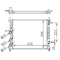 RADYATÖR BRAVA-BRAVO MAREA 1.6 16V 96-02 AC Otom. 475x395x22