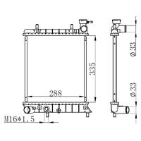 RADYATÖR BRAZİNG ACCENT ADMIRA 00-05 1.3I AC KLİMASIZ MEK 335x298x16