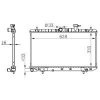RADYATÖR BRAZİNG ACCENT II ADMIRE 1.6I 00-05 AC KLİMASIZ MEK OTOM 335x638x16