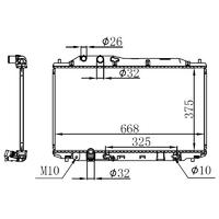 RADYATOR BRAZİNG AT 375X668X16 CİVİC VIII 1.3İ 06- 68141