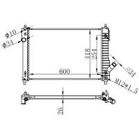 RADYATOR BRAZİNG AT 600X418X26 AVEO 1.4 07 / KALOS 03 616904
