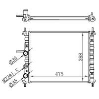RADYATÖR BRAZİNG BRAVO-BRAVA-MAREA 1.2i-1.4i-1.6i 96 > MEK. 475x395x22