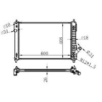 RADYATÖR BRAZİNG CHEVROLET AVEO 08 > MEK 600x408x26